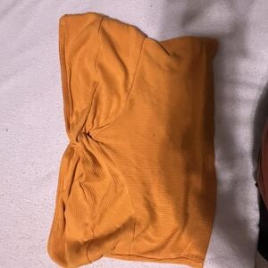 Orange Knotted Tube Top